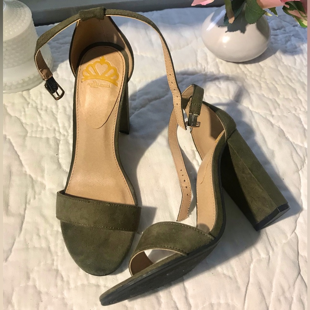 Fergalicious by Fergie Green Block Heels
